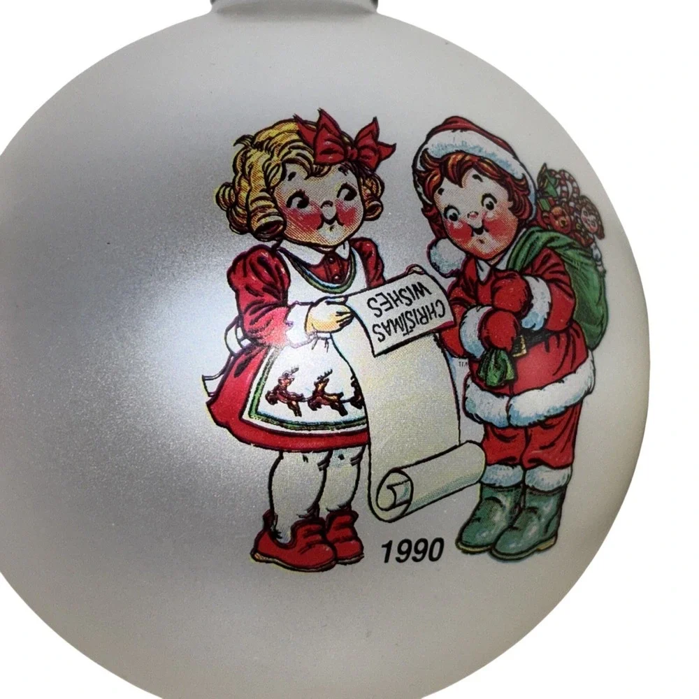 Vintage Christmas Ornaments Set‎ of 3 Glass Balls 1981 1984 1990 Collectors